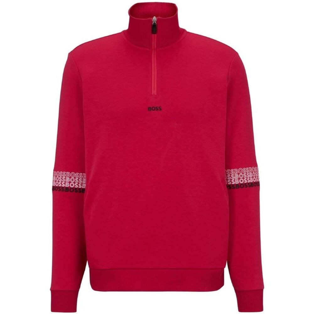 Boss Mens Regular Long-Sleeved Sweatshirt / Red